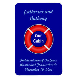 Life Ring Custom Vert. Stateroom Door Marker Magnet