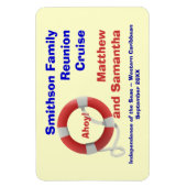 Life Ring Family Cruise Cabin Door Marker Magnet (Vertikal)
