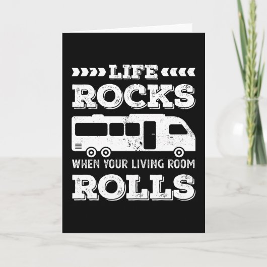 Life Rocks - Funny RV Motorhome Geschenk Karte (Vorderseite)