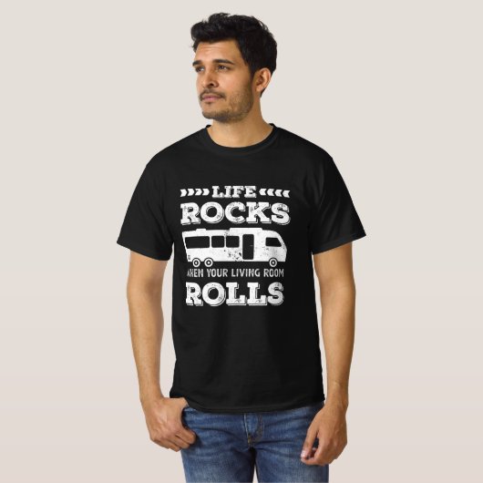 Life Rocks - Funny RV Motorhome Geschenk T-Shirt (Vorne ganz)
