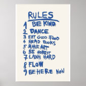 Life Rules – Be Kind, Dance, Laugh Hard” Poster (Vorne)