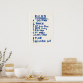 Life Rules – Be Kind, Dance, Laugh Hard” Poster (Küche)