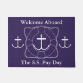 Life Saver & Anchor Door Mat (Lite Print) Fußmatte (Vorderseite)