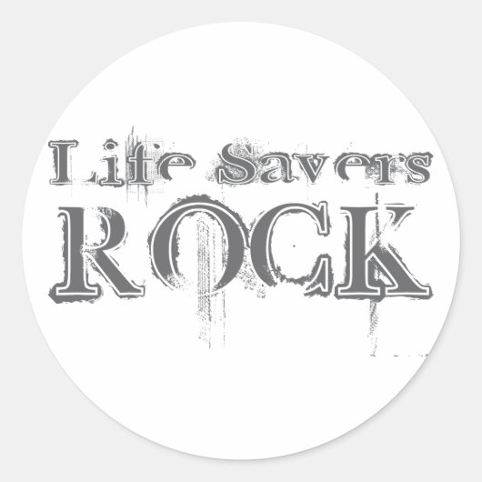 Life Savers Rock Runder Aufkleber (Vorderseite)
