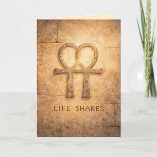 Life Shared Ankh Valentine Egyptian Symbol Karte (Vorderseite)