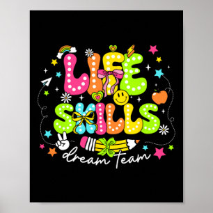 Life Skills Dream Team Erster Schultag Retro G Poster
