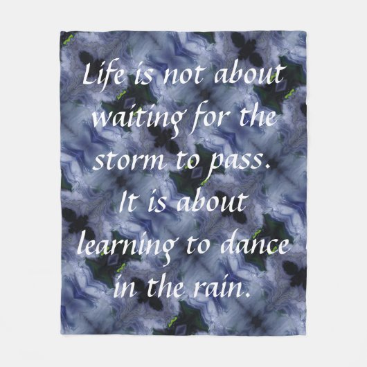 Life Storm Dance Rain Fleece Blanket (Vorderseite)