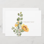 Life Sunflower Foliage Beerdigung Danke (Vorne/Hinten)