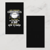 life throws curveballs left and right but god gave visitenkarte (Vorne/Hinten)