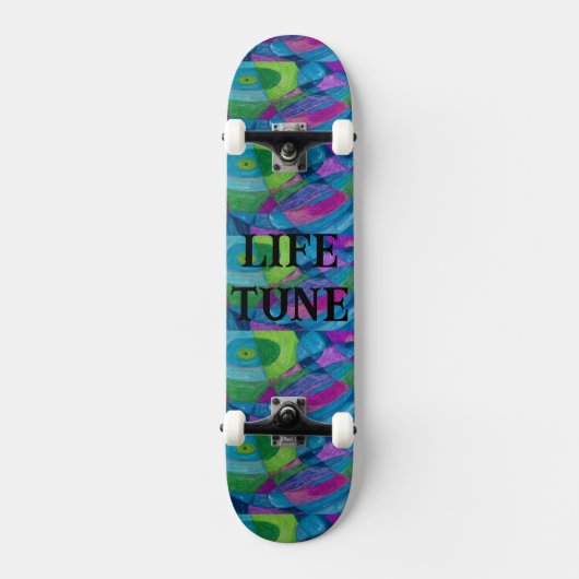 LIFE TUNE SKATEBOARD DESIGN VON KÜNSTLER PAULA REI (Vorderseite)