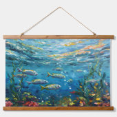 Life Under The Sea Wandteppich Mit Holzrahmen (Vorne)