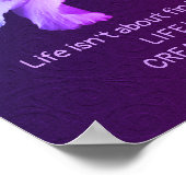 Life White Hibiskus Blume Inspiration Poster (Ecke)