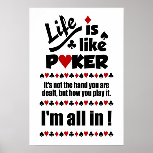 LIFE WIE POKER-Poster Poster (Vorne)
