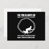 Life Wisdom Hamster Wheel Escape Entrepreneur Postkarte (Vorne/Hinten)
