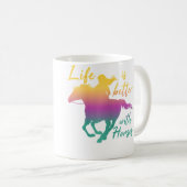 Life With Horses Women Horseback Riding Horse Owne Kaffeetasse (VorderseiteRechts)