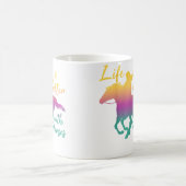 Life With Horses Women Horseback Riding Horse Owne Kaffeetasse (Mittel)