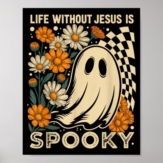 Life Without Jesus Is Soky Floral Christian Hallow Poster (Vorne)