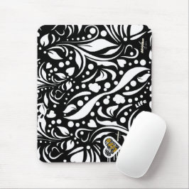 Life Zitat Black Mouse Pad von Poet Adiela Akoo Mousepad