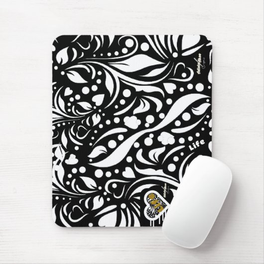 Life Zitat Black Mouse Pad von Poet Adiela Akoo Mousepad (Mit Mouse)