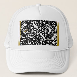 Life Zitat Black Paisley Cap - Adiela Akoo Truckerkappe