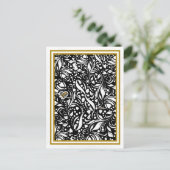 Life Zitat Black Paisley Postcard - Adiela Akoo Postkarte (Stehend Vorderseite)