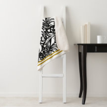 Life Zitat Black Sherpa Blanket von Adiela Akoo