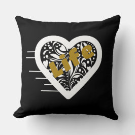 Life Zitat Black Throw Kissen von Poet Adiela Akoo