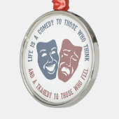 LIFE-Zitat Silbernes Ornament (Links)