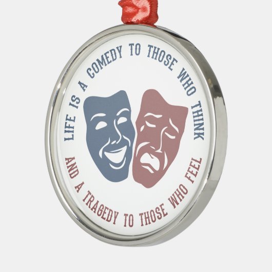 LIFE-Zitat Silbernes Ornament (Links)