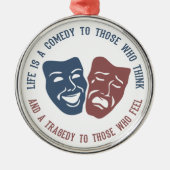 LIFE-Zitat Silbernes Ornament (Vorne)