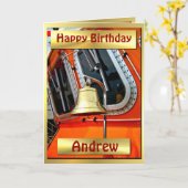 LIFEBOAT BELL Geburtstag Karte (Gelbe Blume)