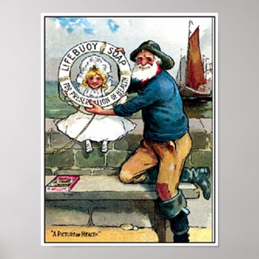 Lifebouy Old Sailor Soap Ad Poster (Vorne)