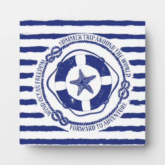 Lifebuoy And Starfish Fotoplatte (Vorderseite)