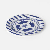 Lifebuoy And Starfish Pappteller (Schrägansicht)