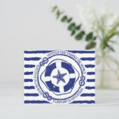 Lifebuoy And Starfish Postkarte (Stehend Vorderseite)