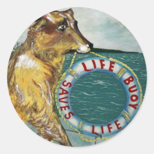 Lifebuoy-Seifen-Werbeposter im Vintage-Stil Runder Aufkleber