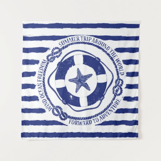 Lifebuoy und Starfish Wandteppich (Vorderseite (Horizontal))