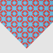 Lifebuoys Muster Blue Nautical Seidenpapier (Ausschnitt)