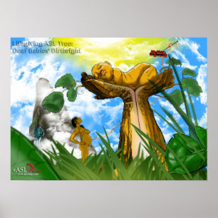 Lifegiving ASL-Baum: Das Geburtsrecht der tauben Poster