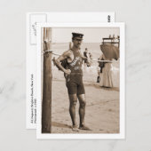 Lifeguard Brighton Beach 1905 Postkarte (Vorne/Hinten)