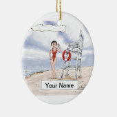 Lifeguard - Female Keramik Ornament (Rechts)