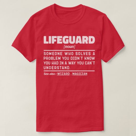 Lifeguard Noun zertifizierte Mitglieder der Strand T-Shirt (Design vorne)