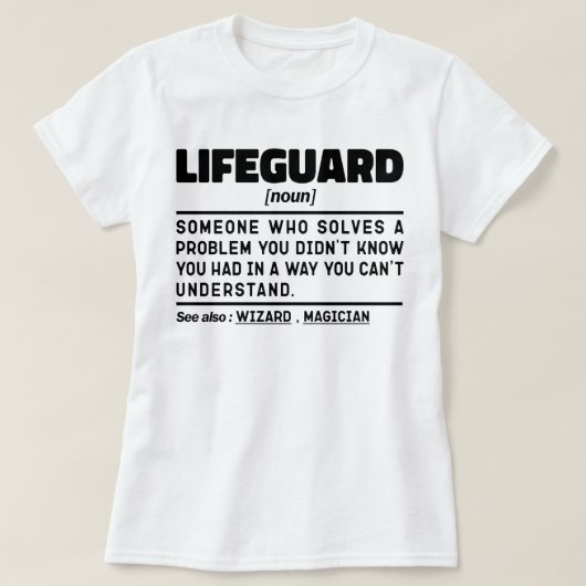 Lifeguard Noun zertifizierte Mitglieder der Strand T-Shirt (Design vorne)