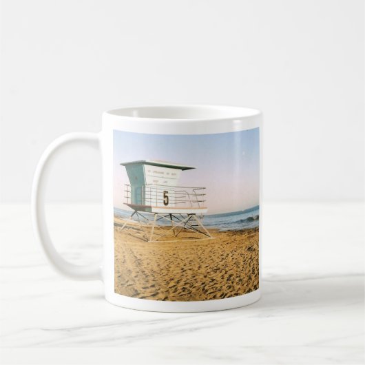 Lifeguard Tower in Santa Cruz Kaffeetasse (Links)