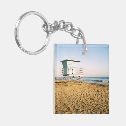 Lifeguard Tower in Santa Cruz Schlüsselanhänger (Vorderseite links)