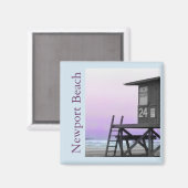 Lifeguard Tower Newport Beach Magnet (Vorderseite/Rückseite)