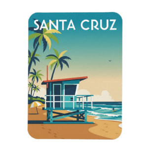 Lifeguardhütte in Santa Cruz, Kalifornien Reise Magnet