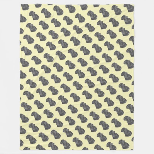 Lifelike Porträtmalerei des schwarzen Labrador-Hun Fleecedecke (Vorderseite)