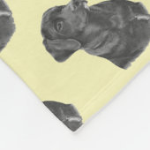 Lifelike Porträtmalerei des schwarzen Labrador-Hun Fleecedecke (Ecke)