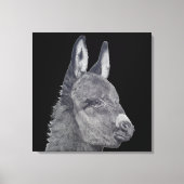 Lifelike Stift zeichnend niedlicher Esel Leinwanddruck (Vorderseite)
